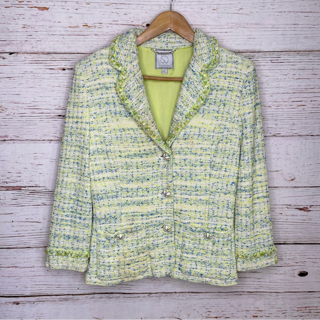 St. John Couture Embellished Blazer Jacket